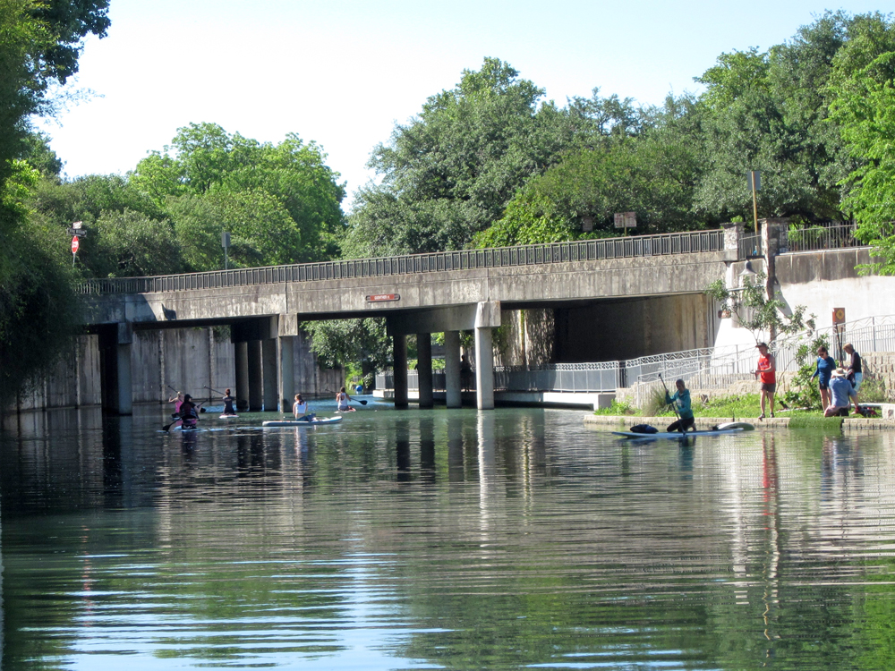 Kayakers on the San Antonio Riverwalk